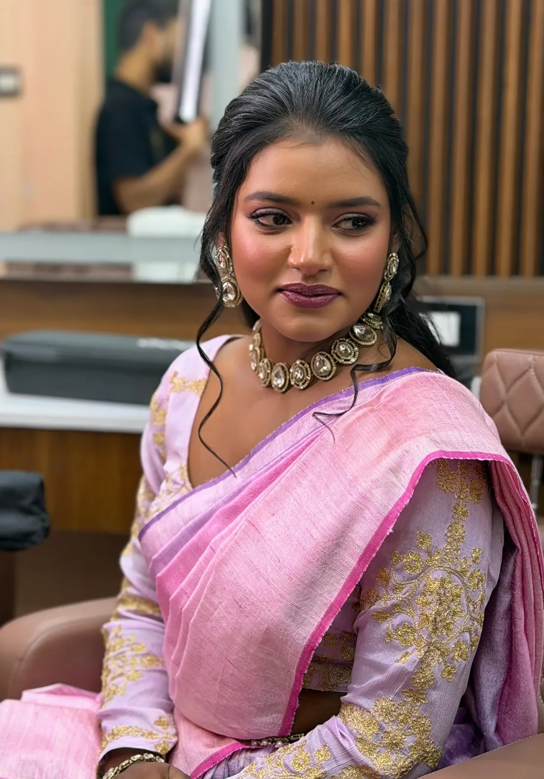 Lilac Poise bridal makeup look by Charu Patel