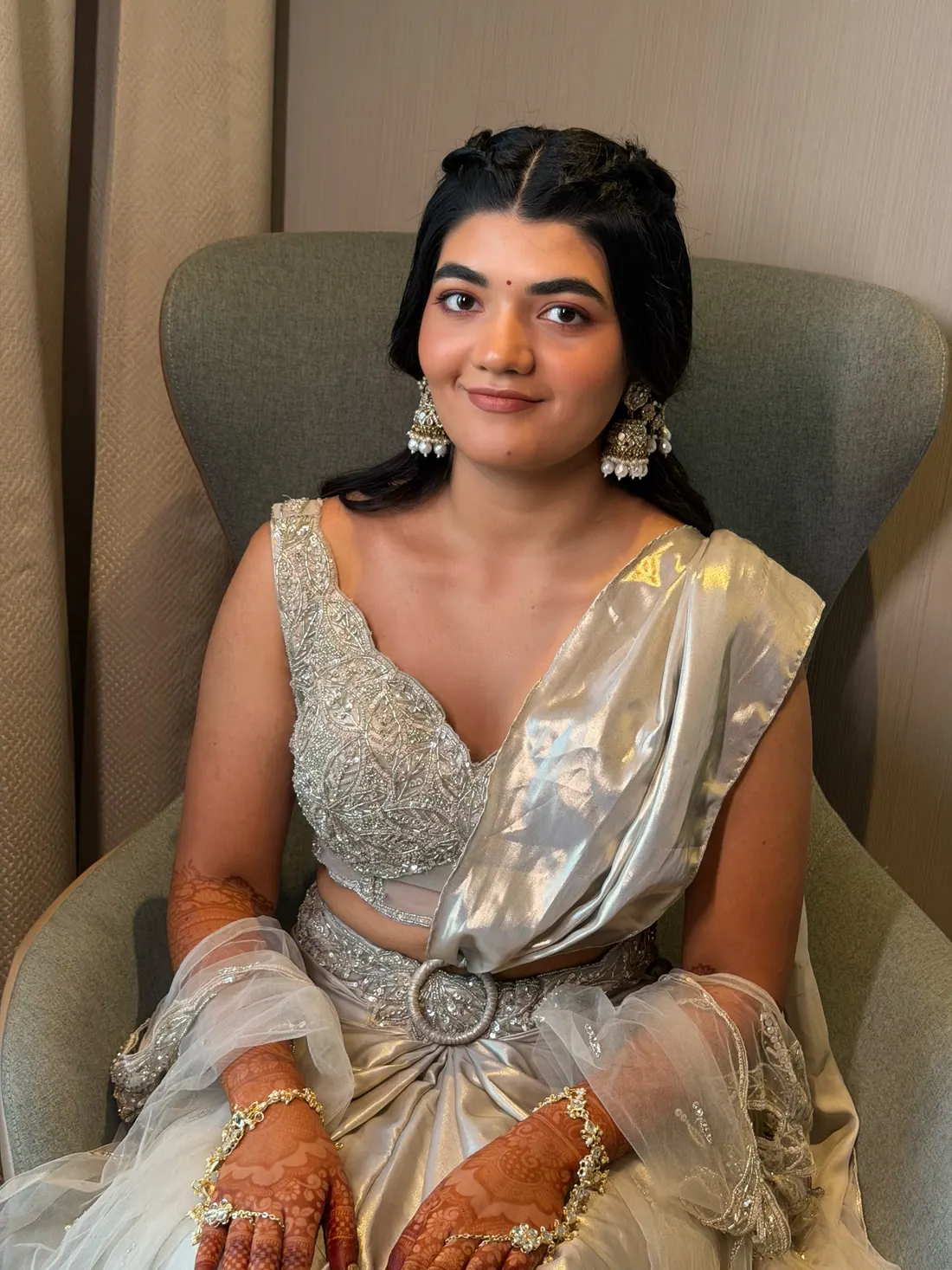 Silver Stillness bridal makeup look by Charu Patel