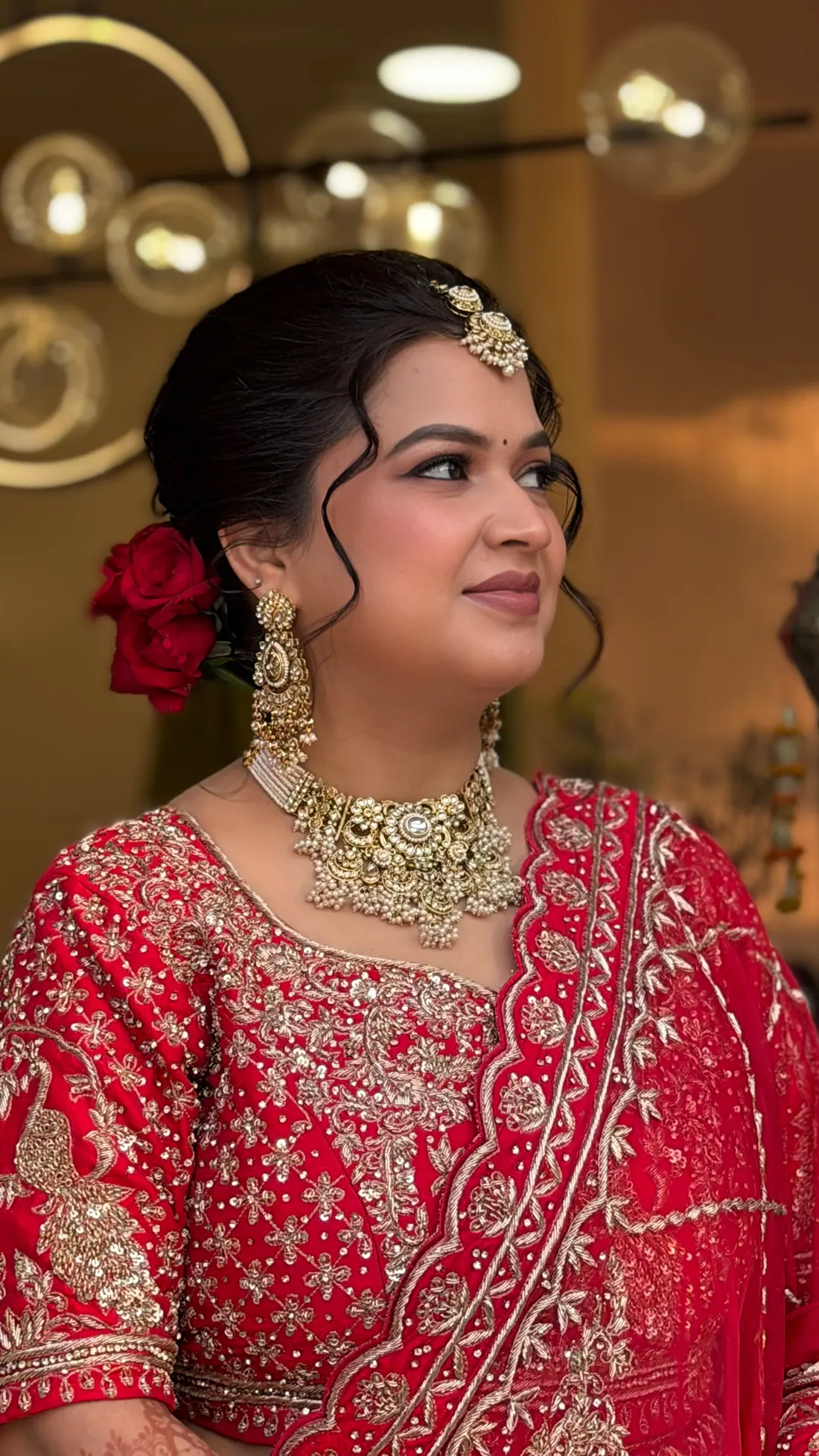 Scarlet Bloom bridal makeup look by Charu Patel