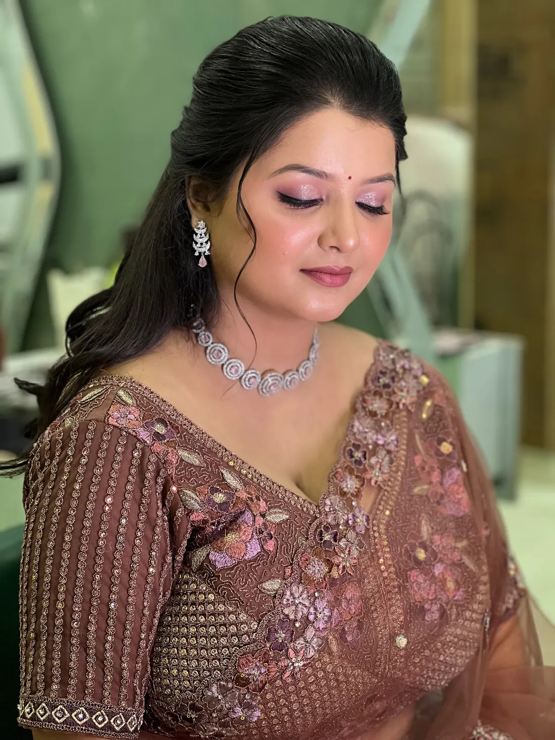Quiet Mauve bridal makeup look by Charu Patel