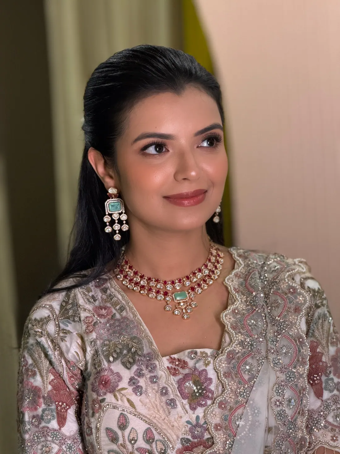 Modern Pearl bridal makeup look by Charu Patel